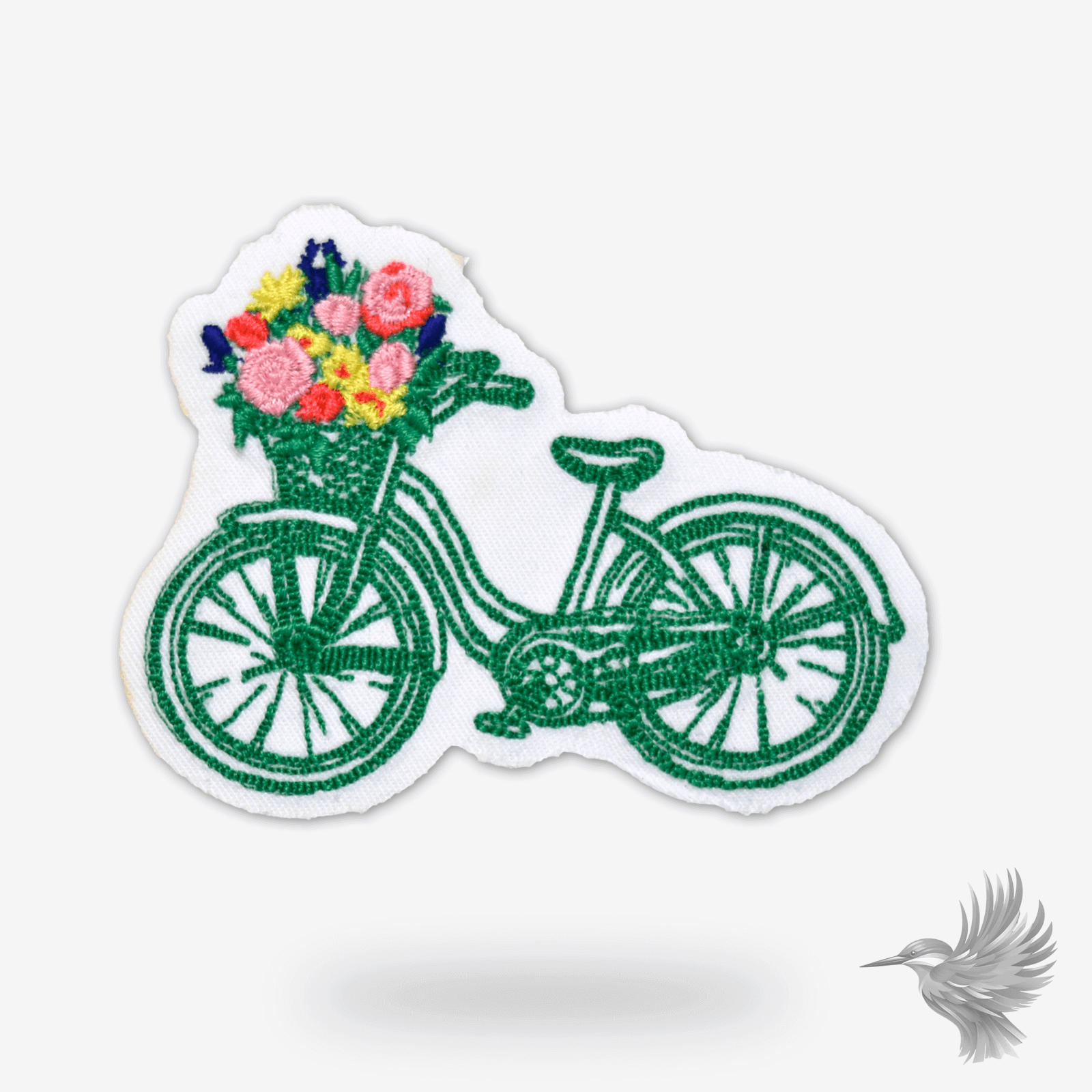 Cykel strygemærke med Blomster