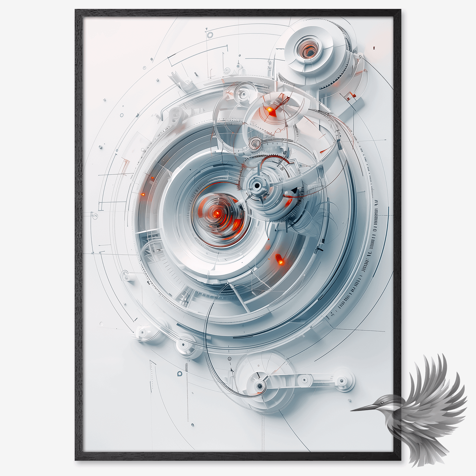 Futuristiske Cirkler på ægte poster papir