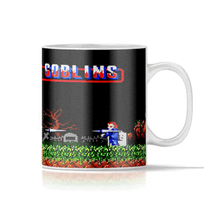 Ghosts 'n Goblins krus featuring retro pixel art from the classic action-platformer game