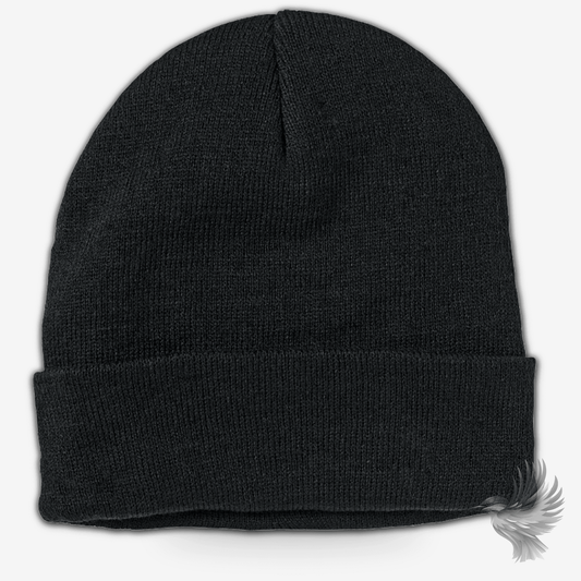 Personlig Beanie og Hue Få Dit Navn Broderet i sort farve, blød og slidstærk, perfekt til personlig stil.