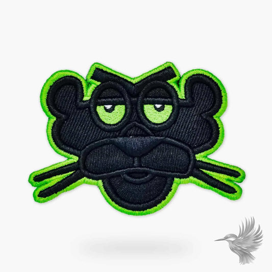Sort Panter Patch – Neon & 3D Stofmærke til Tøj