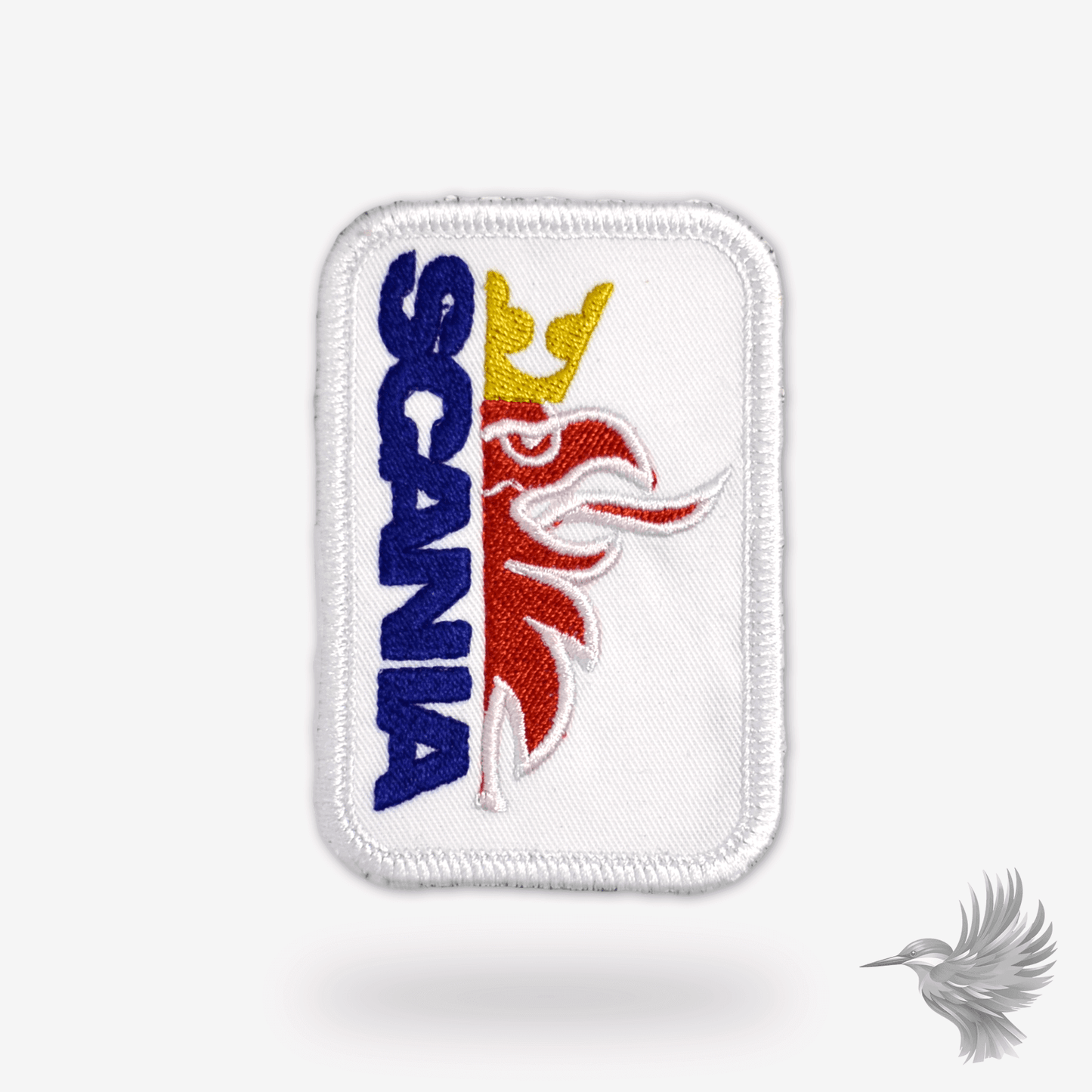 Scania strygemærker til lastbilfans, broderet patch med ikonisk Scania logo.