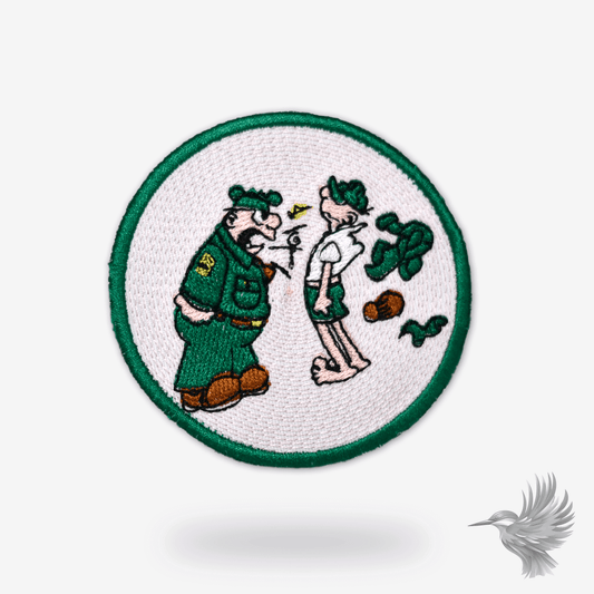 Sjanten Skælder Jens Fup ud broderimærke