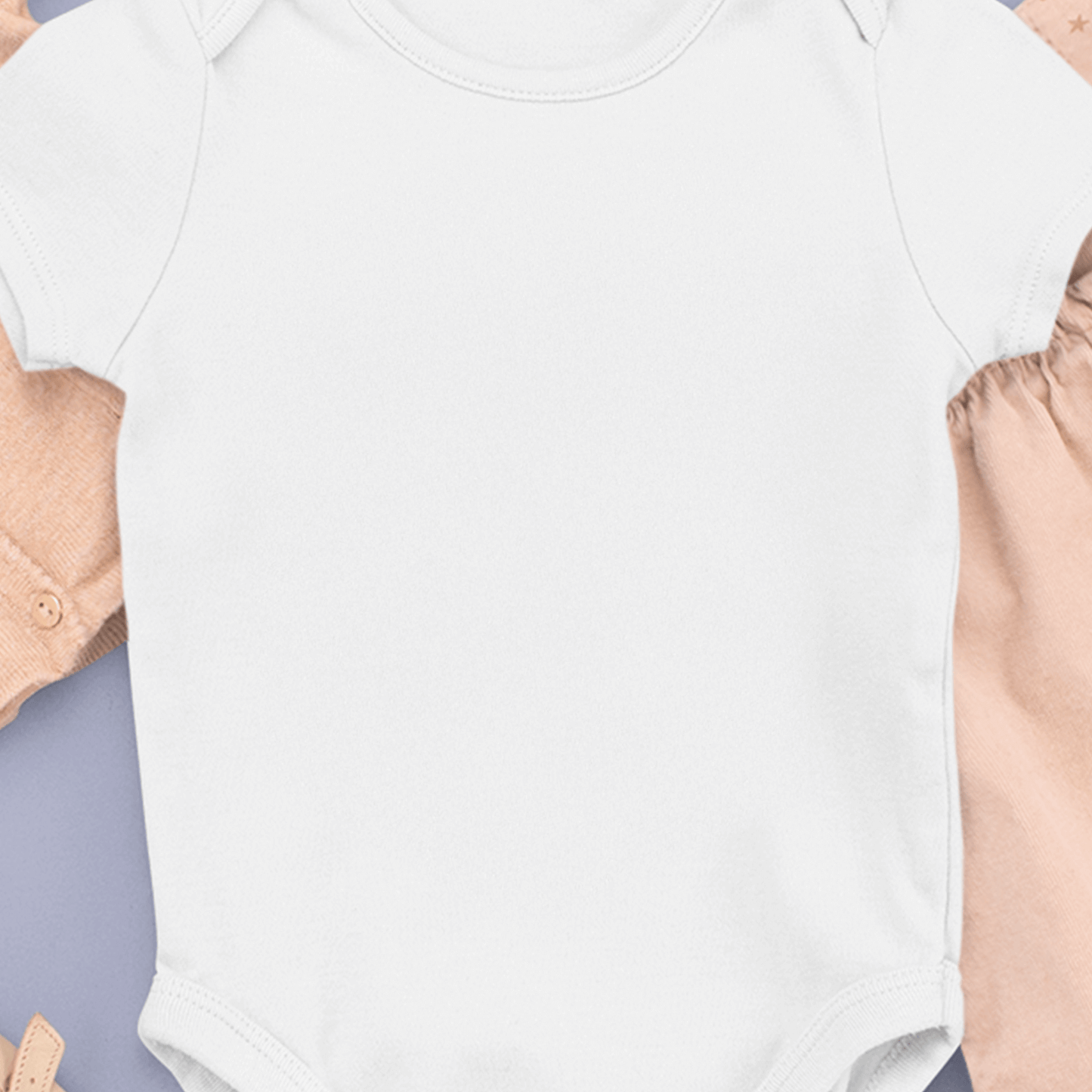 Hvid Baby Bodystocking med Personligt Foto og Navn | Skab Din Egen Unikke Bodystocking