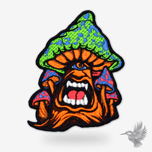 monster svamp i neon farver - strygemærke