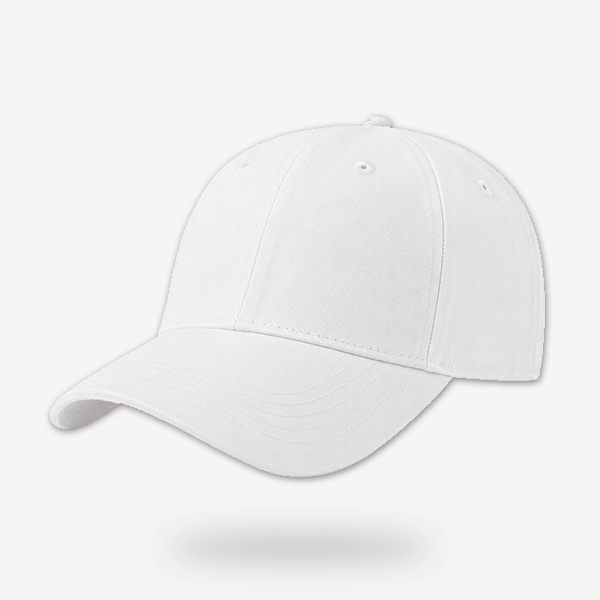 Hvid CAP Kasket med Egen Tekst og Broderi, klassisk hvid kasket med mulighed for personlig brodering.