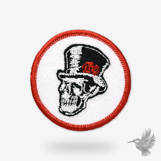 voodu Skull dødningehoved høj hat med rose