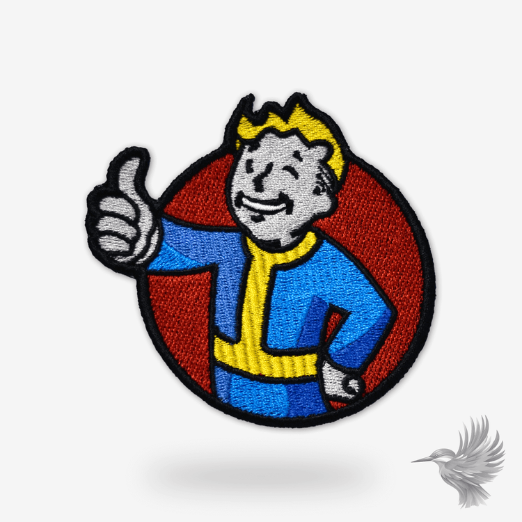 Strygemærker til Gamere Retro Arcade Patches featuring a smiling character giving a thumbs up on a red background.