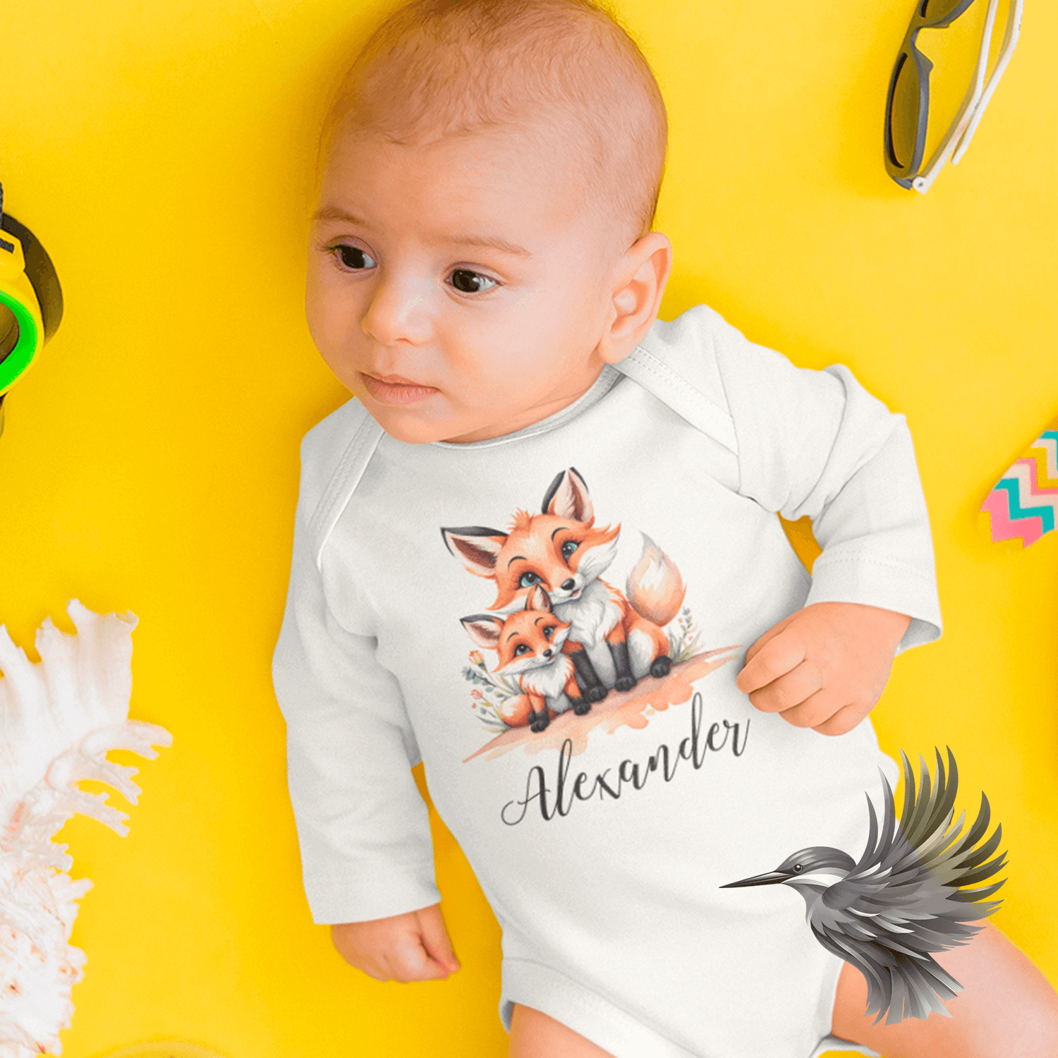 Baby Bodystockings med navn og billede