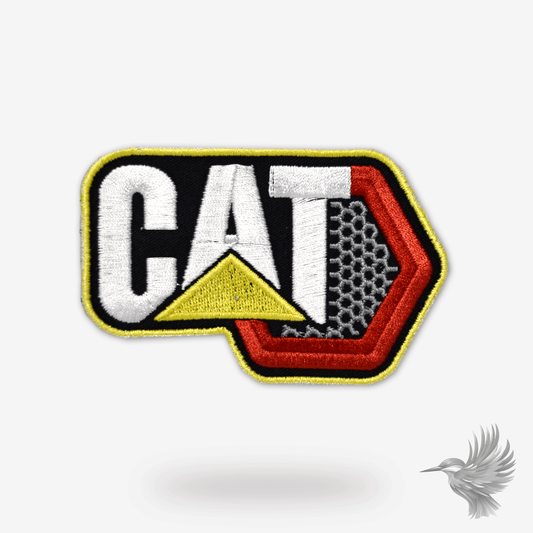 Caterpillar patch strygemærke med CAT-logoet