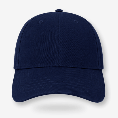 Navy Blue CAP Kasket med Egen Tekst og Broderi, stilfuld cap i mørkeblå med mulighed for broderi.