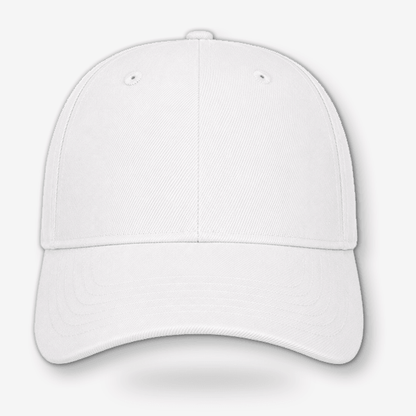 Hvid CAP Kasket med Egen Tekst og Broderi - klassisk hvid kasket med mulighed for personlig brodering.