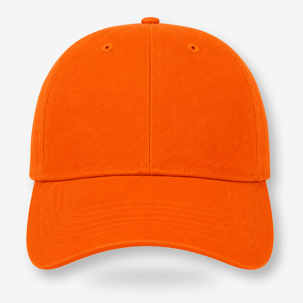 Orange CAP Kasket med Egen Tekst og Broderi - personlig og iøjnefaldende kasket i orange farve.
