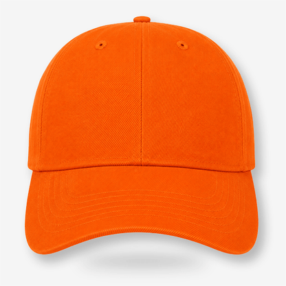 Orange CAP Kasket med Egen Tekst og Broderi - personlig og iøjnefaldende kasket i orange farve.
