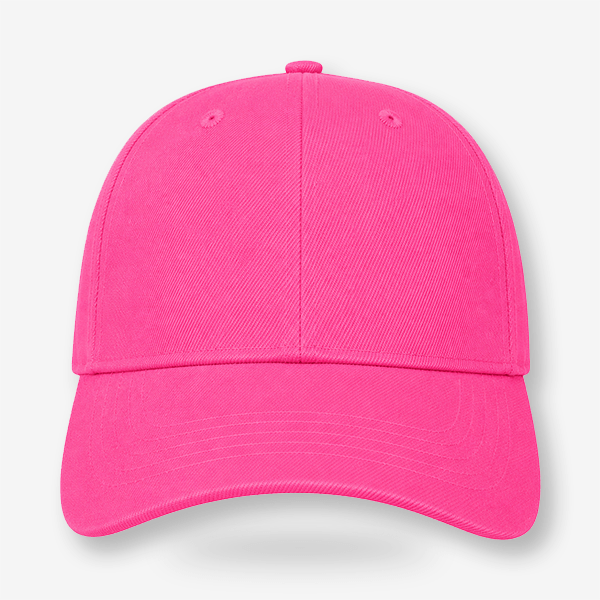 Pink CAP Kasket med Egen Tekst og Broderi - klassisk 6-panel kasket i pink farve.