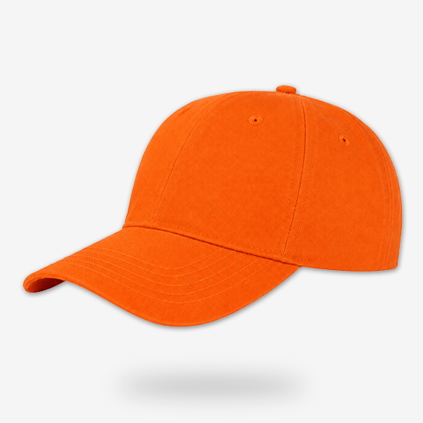 Orange CAP Kasket med Egen Tekst og Broderi i friskt og modigt design.